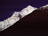203 Dhaulagiri Ridge Closer From before Tukuche �The south-east ridge of Dhaulagiri ... gave us some slight encouragement ... Lachenal: �To begin with, it's incredibly long, it's all very high up, and above all it's technically very difficult: great walls and towers of ice, some rock, broken ground, gendarmes - there's no end to it�